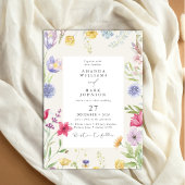 Colorful Bohemian Spring Botanical Garden Wedding 招待状