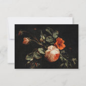 Colorful Boho Chic Black Floral RSVP (裏面)