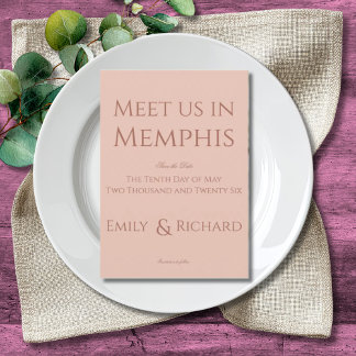 Colorful Boho Minimalist Pinks Save the Date 招待状