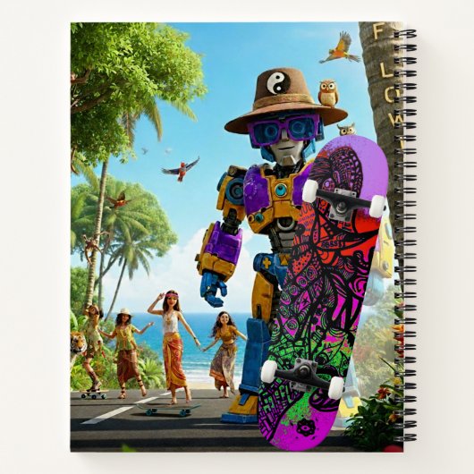 Colorful Boho Ninja ノートブック (裏面)