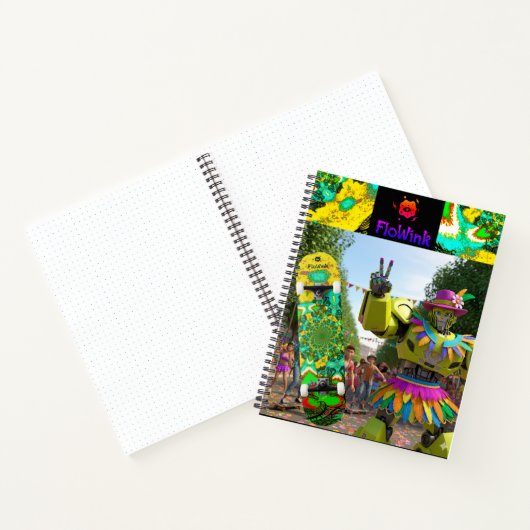 Colorful Boho Robot ノートブック (内部)