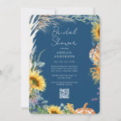 Colorful Boho Teal Pumpkin Fall Bridal Shower  招待状 (正面)