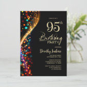 Colorful Bokeh 95th Birthday Party 招待状 (スタンド正面)