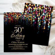 Colorful Bokeh Party Lights 30th Birthday Party