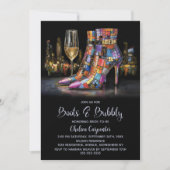 Colorful Boots and Bubbly Bridal Shower 招待状 (正面)