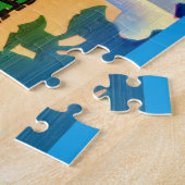 Colorful Boston Postcard 11x14 ジグソーパズル (側面)