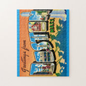 Colorful Boston Postcard 11x14 ジグソーパズル (縦)