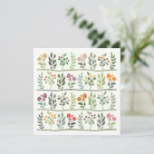 Colorful Botanic Rhapsody Floral Silhouette Card シーズンカード (スタンド正面)