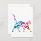 Colorful Botanical Cat 招待状 (正面/裏面)