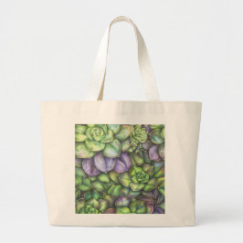 Colorful Botanical Illustration Tote Bag ラージトートバッグ