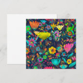 Colorful botanical pattern サンキューカード (正面/裏面)