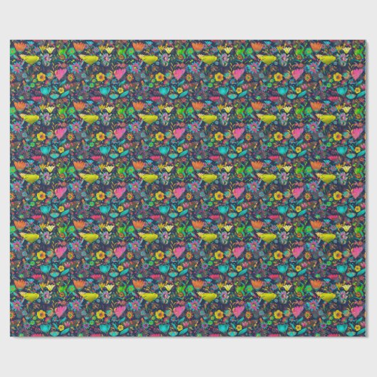 Colorful botanical pattern ラッピングペーパー (フラット)