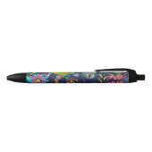 Colorful botanical pattern 黒ボールペン (トップ)