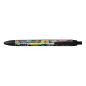 Colorful botanical pattern 黒ボールペン (裏面)
