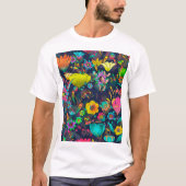 Colorful botanical pattern tシャツ (正面)