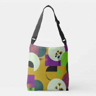 Colorful Botanical Shapes Tote Bag – Playful Flora クロスボディバッグ