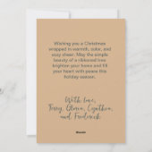 Colorful Bows Rustic Christmas Tree  シーズンカード (裏面)