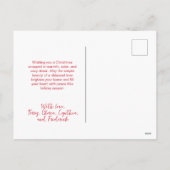 Colorful Bows Rustic Christmas Tree Postcard シーズンポストカード (裏面)