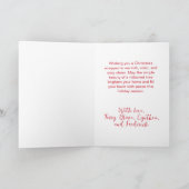 Colorful Bows Rustic Tree Christmas シーズンカード (内部)