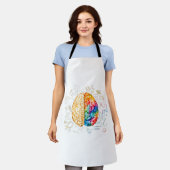 Colorful Brain - Science And Art - Neuroscience Ne エプロン (着用した状態)