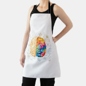 Colorful Brain - Science And Art - Neuroscience Ne エプロン (インサイチュ)