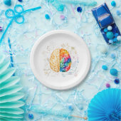 Colorful Brain - Science And Art - Neuroscience Ne ペーパープレート (パーティー)