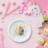 Colorful Brain - Science And Art - Neuroscience Ne ペーパープレート (パーティー)