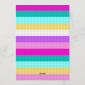 Colorful Bricks Building Blocks Birthday Party 招待状 (裏面)