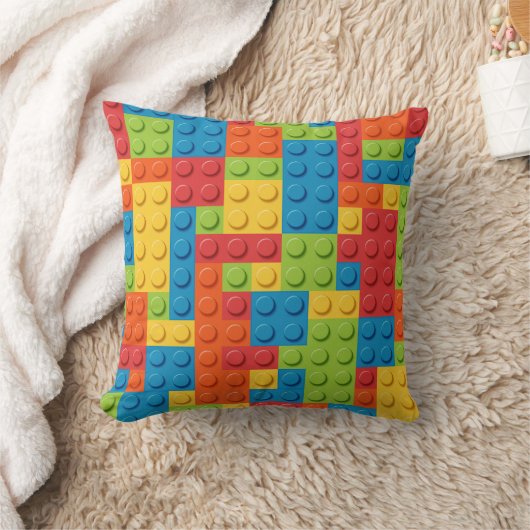 colorful bricks kids pattern クッション (ブランケット)