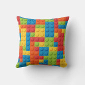 colorful bricks kids pattern クッション (裏面)