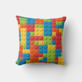 colorful bricks kids pattern クッション (正面)