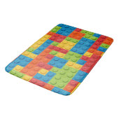 Colorful bricks kids pattern バスマット (アングル)