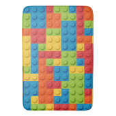Colorful bricks kids pattern バスマット (正面縦)