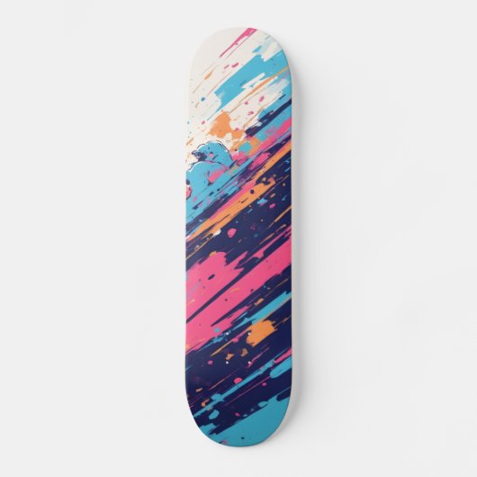 Colorful Bright Designer Skateboard スケートボード (正面)