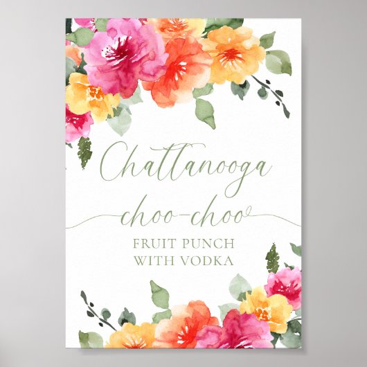 Colorful bright floral fruit punch ポスター (正面)