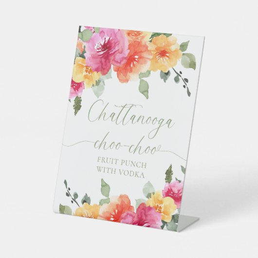 Colorful bright floral fruit punch 台座サイン (正面)