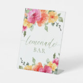 Colorful bright floral lemonade bar  台座サイン (正面)
