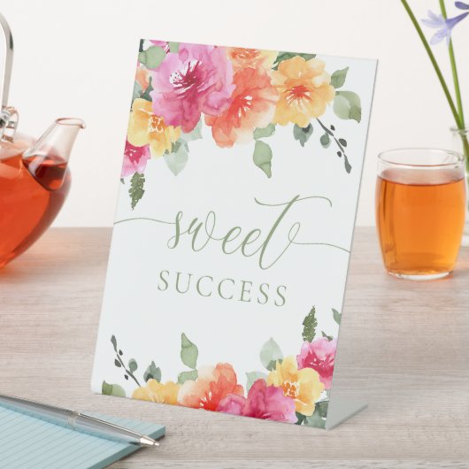 Colorful bright floral sweet success 台座サイン (インサイチュ)