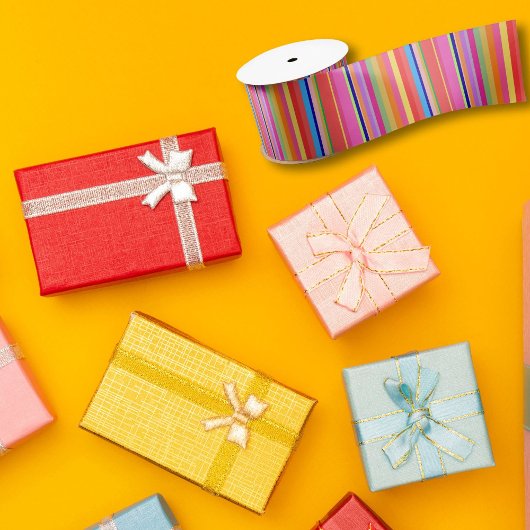 Colorful Bright Modern Christmas  サテンリボン