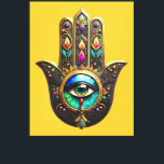 Colorful Brown Gold Hamsa Rainbow Color Third Eye キャンバスプリント<br><div class="desc">You are viewing The Lee Hiller Photography Art and Designs Collection of Home and Office Decor, Apparel, Gifts and Collectibles. The Designs include Lee Hiller Photography and Mixed Media Digital Art Collection http://LeeHiller.com</div>