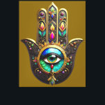 Colorful Brown Gold Hamsa Rainbow Color Third Eye キャンバスプリント<br><div class="desc">You are viewing The Lee Hiller Photography Art and Designs Collection of Home and Office Decor, Apparel, Gifts and Collectibles. The Designs include Lee Hiller Photography and Mixed Media Digital Art Collection http://LeeHiller.com</div>