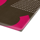 Colorful Brown Orange Geometric Personalized Name  カッティングボード (角)