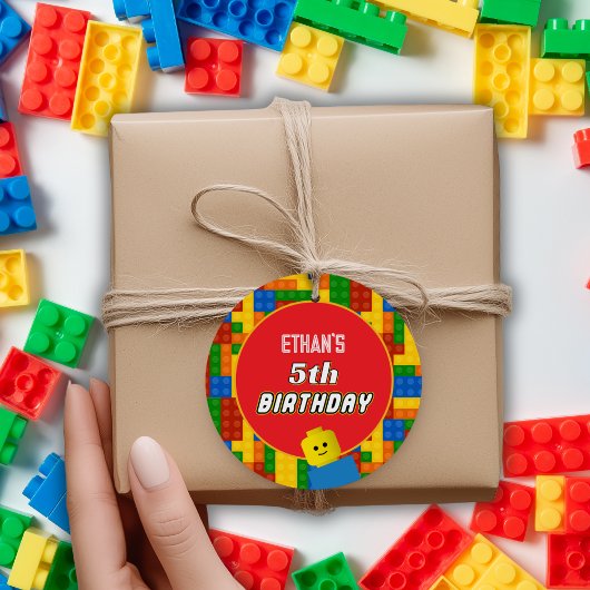 Colorful Builder Themed Birthday Creative Party フェイバータグ