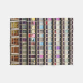 Colorful building フリースブランケット (正面(横))
