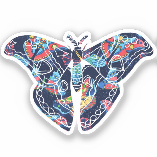 Colorful Butterfly シール (正面)