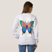  "Colorful Butterfly Hoodie – Unique, Stylish & Co スウェットシャツ (裏面フル)