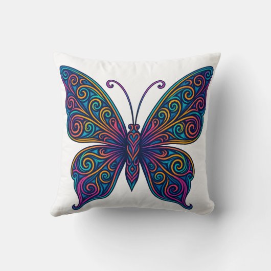 Colorful Butterfly Pillow クッション (裏面)