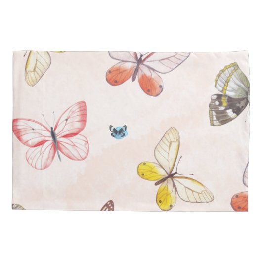 Colorful Butterfly Pillowcase 枕カバー (裏面)