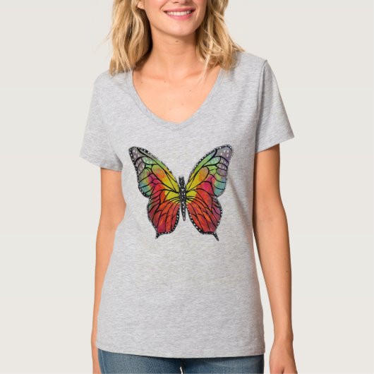 Colorful Butterfly Tシャツ (正面)