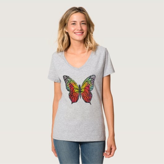 Colorful Butterfly Tシャツ (正面フル)